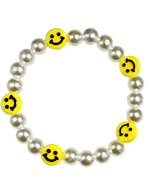 Fashion 8# Geometric Ball Smiley Beaded Bracelet
