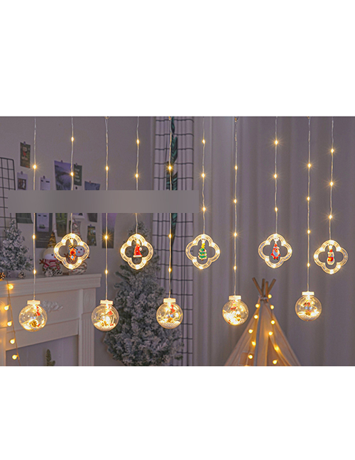 Fashion Warm White Leather Line Lamp Plug Type Led Leather Wire Christmas Curtain Lights (charged)