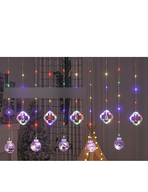 Fashion Color Hachigong Usb With Remote Control Led Leather Wire Christmas Curtain Lights (charged)
