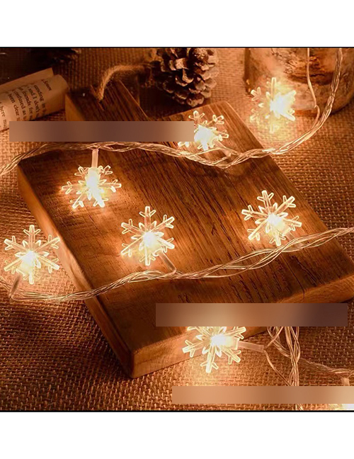 Fashion Snowflake Warm White 2 Meters 10 Lights (battery Model) Christmas Snowflake Lights (charged)