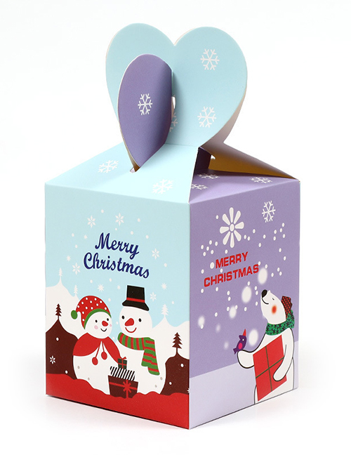 Fashion Purple Snowman (30 Pieces) Christmas Apple Box