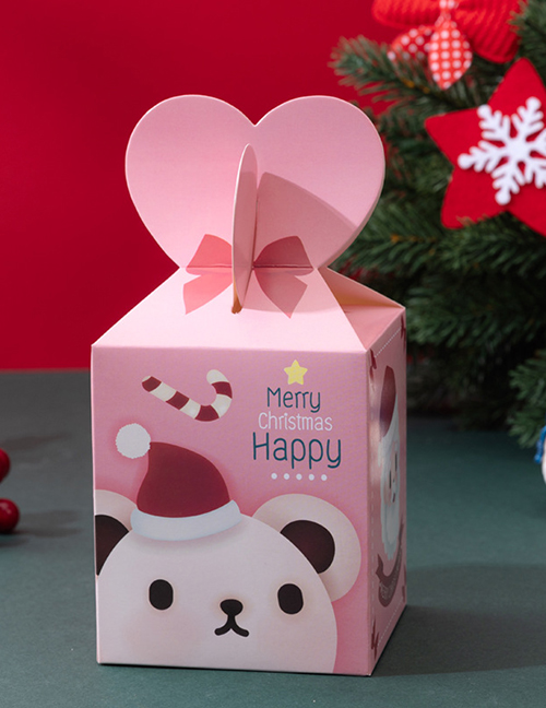 Fashion Pink Bear (10 Pieces) Christmas Candy Gift Box