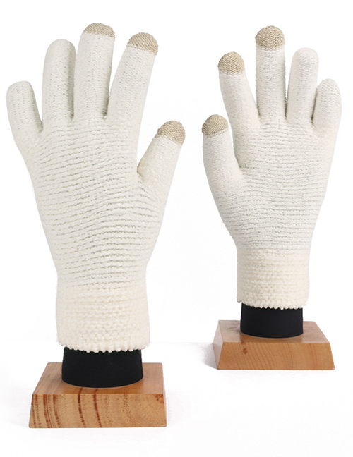 Fashion Ben Bai Chenille Knit Touch Screen Gloves