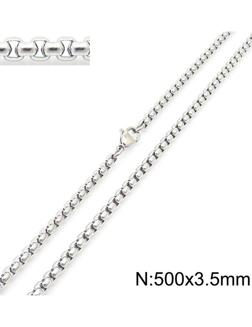 Fashion 26# Titanium Steel Geometric Box Chain Jewelry With Chain