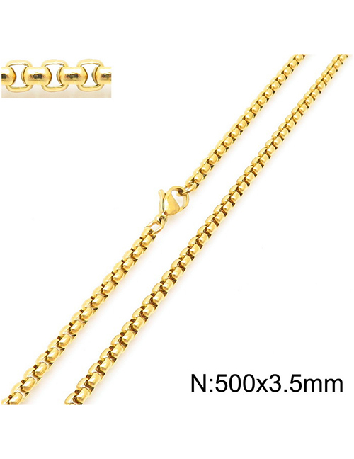 Fashion 28# Titanium Steel Geometric Box Chain Jewelry With Chain
