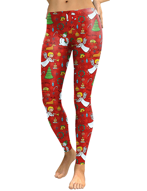 Fashion 38# Christmas Print Leggings