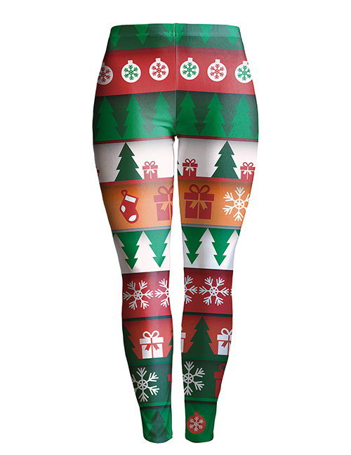 Fashion 20# Christmas Print Leggings