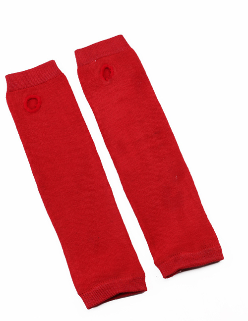 Fashion Pure Red 24 Polyester Fingerless Arm Cover