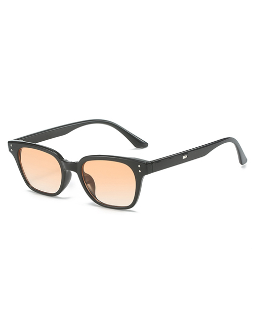 Fashion Black Frame Tea Tablets Square Frame Sunglasses