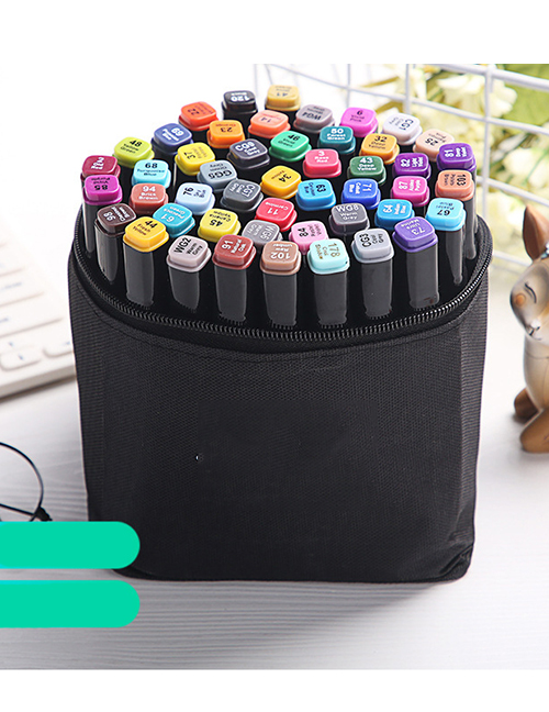Fashion 48 Colors Plastic Double End Marker Stationery Set