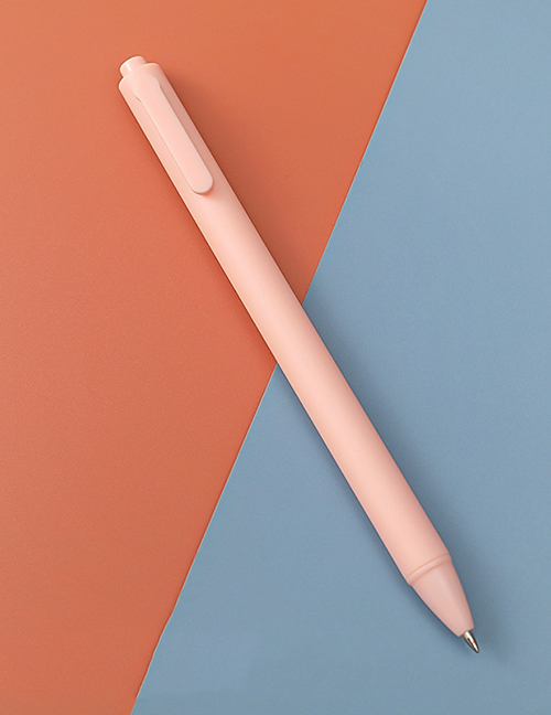 Fashion Pink Plastic Solid Color Pressing Gel Pen