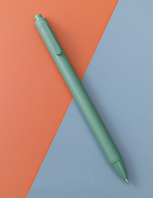 Fashion Green Plastic Solid Color Pressing Gel Pen