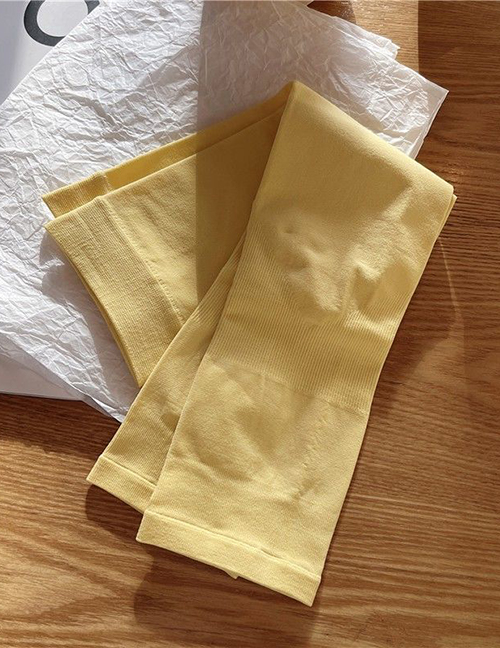 Fashion Bright Yellow Solid Color Toe Ice Sleeves