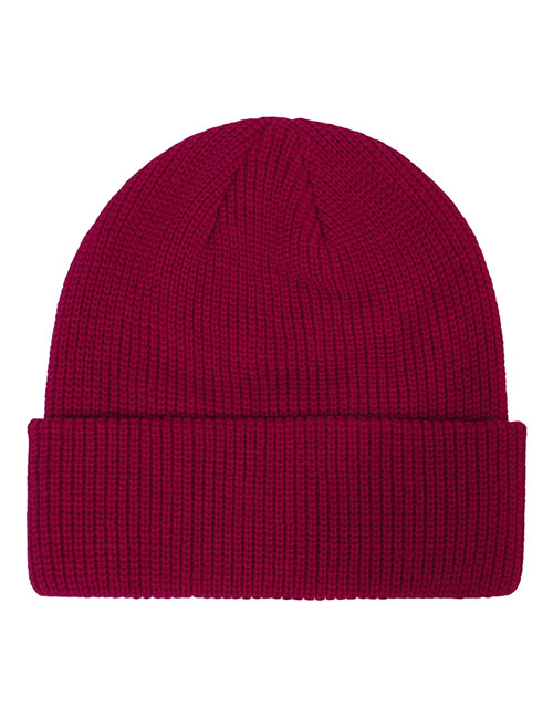 Fashion Maroon Solid Color Knitted Beanie