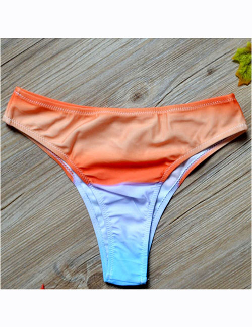 Fashion Orange Polyester Printed Swim Shorts