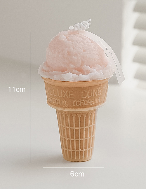 Fashion Tender Pink Geometric Ice Cream Cone Scented Candles