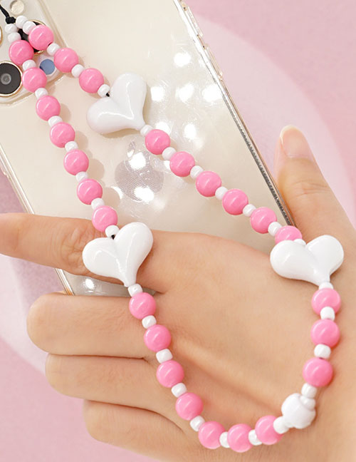 Fashion Pink Yayli Love Beading Mobile Phone Rope