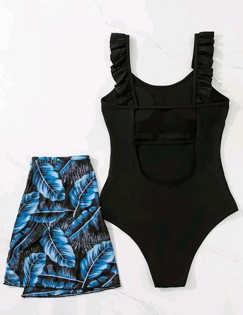 Fashion Trousers Solid Color Printed One-piece Swimsuit Two-piece Set