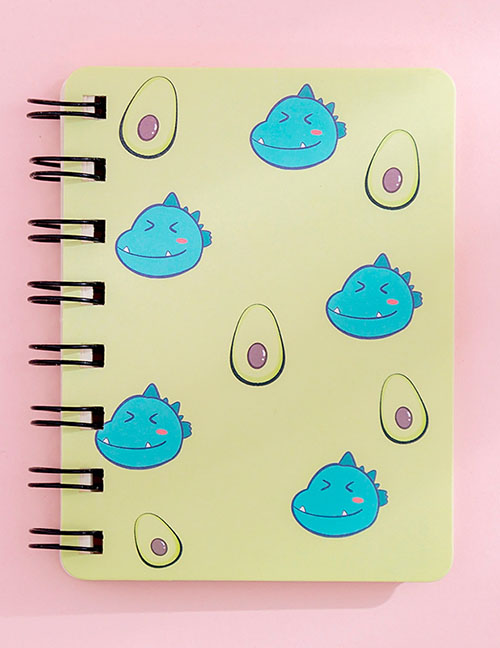 Fashion Avocado Dinosaur Cartoon Thick Coil Notebook
