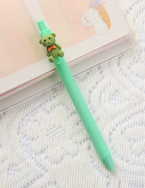 Fashion Green Pole Green Bear Bear Press Gel Pen