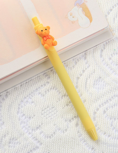 Fashion Yellow Rod Yellow Bear Bear Press Gel Pen