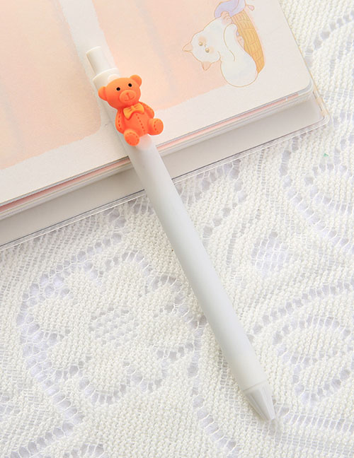 Fashion Orange Bear Bear Press Gel Pen