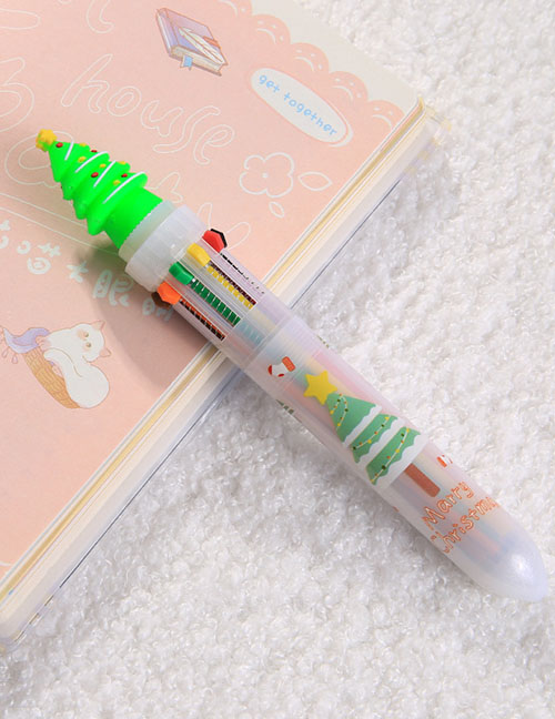 Fashion 10 Colors - Christmas Tree Cartoon Santa Claus 10-color Ballpoint Pen