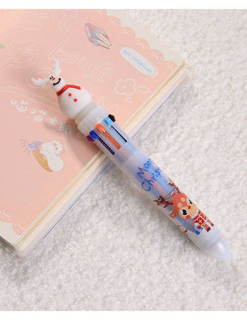 Fashion 10 Colors - Snowman Cartoon Santa Claus 10-color Ballpoint Pen