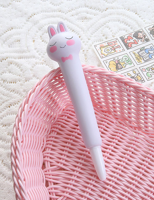 Fashion White Bunny Cartoon Decompression Vent Pen