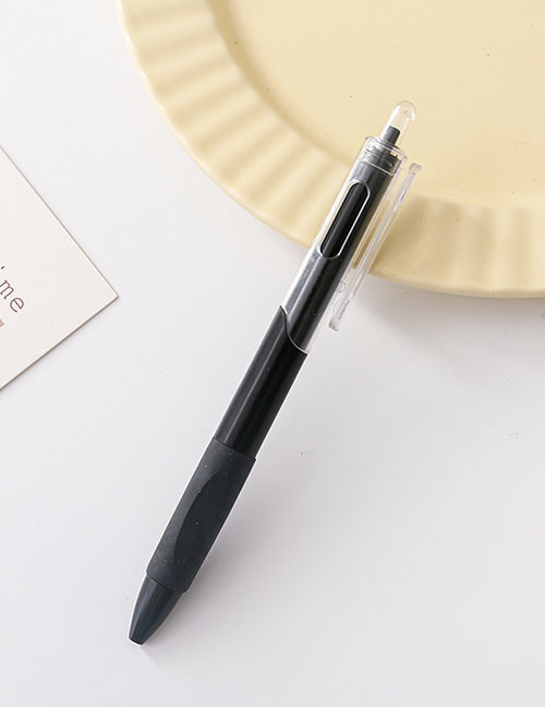 Fashion Elegant Black Plastic Solid Color Press Gel Pen