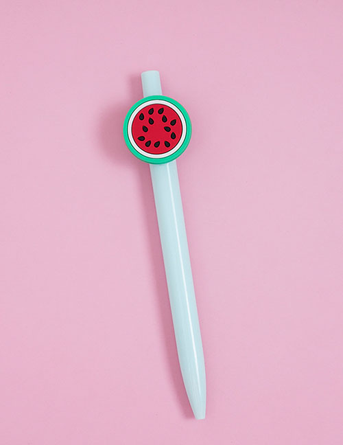 Fashion Blue Pole - Watermelon Cartoon Fruit Press Ballpoint Pen