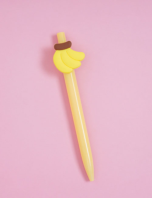 Fashion Yellow Stalk - Banana Cartoon Fruit Press Ballpoint Pen