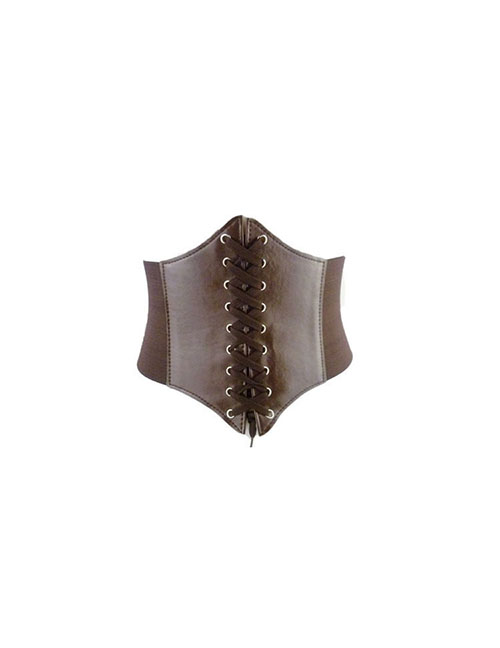 Fashion Coffee 90cm Faux Leather Belt Belt
