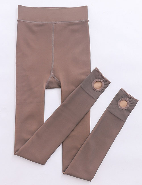 Fashion Coffee Foot 200g Plus Velvet Thickening [80-140 Catties] Nylon Translucent Pantyhose