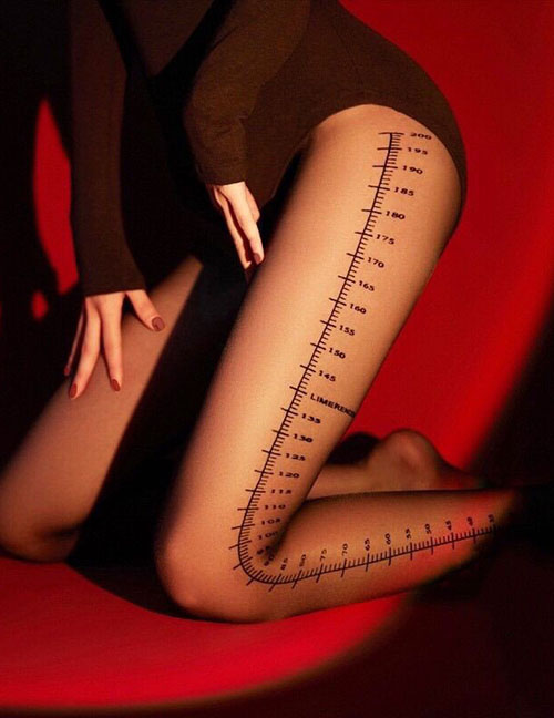 Fashion Scale Letter Print Thin Stockings