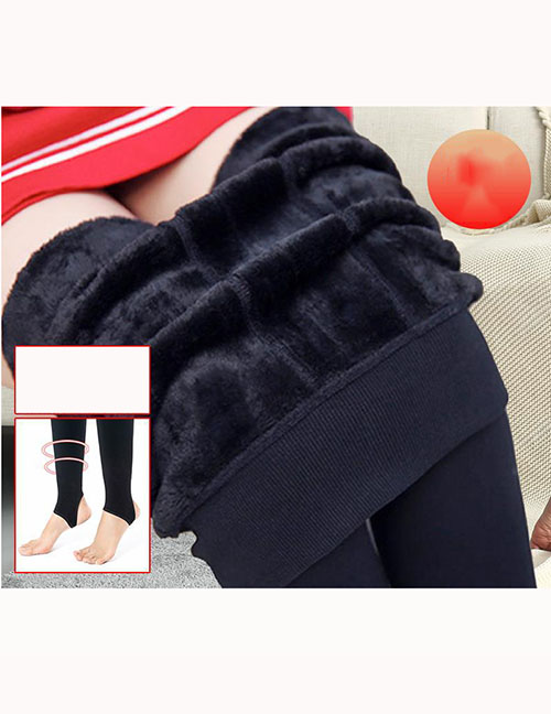 Fashion Can't Afford The Ball Black 500g Step On The Foot High Waist Big Elastic Thickened Nylon Solid Color Leggings