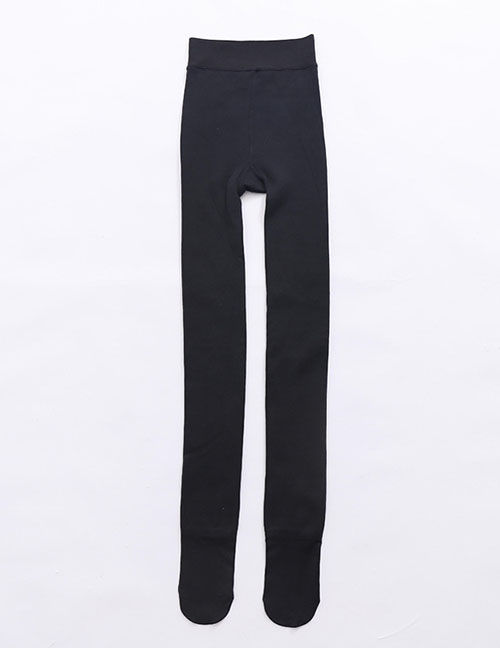 Fashion Black Stockings 90g (thin Velvet) Nylon Knitted Fleece And Thick All-in-one Leggings