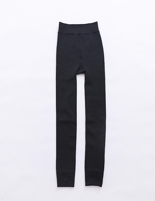 Fashion Black Foot 90g (thin Velvet) Nylon Knitted Fleece And Thick All-in-one Leggings