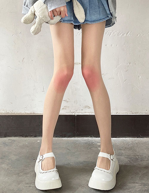 Fashion Color Knee Blush Velvet Stockings