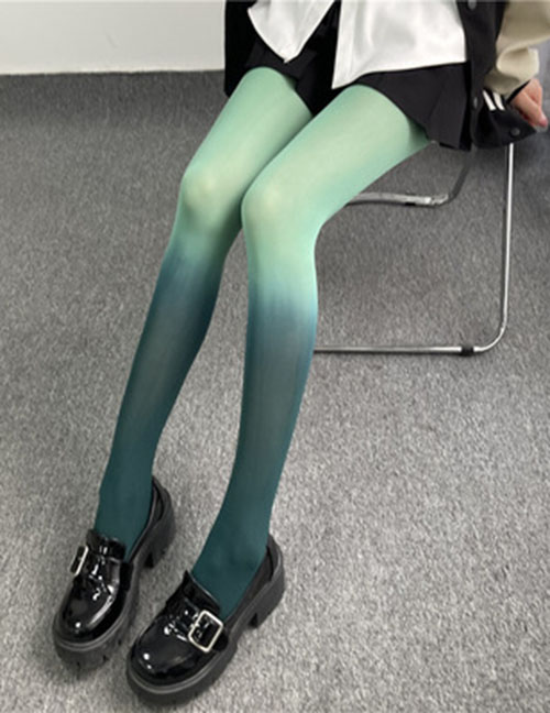 Fashion Dark Green Velvet Ombre Stockings