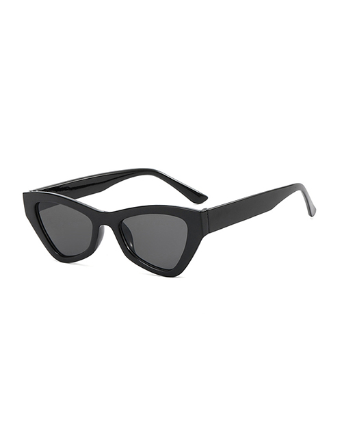 Fashion Bright Black All Gray Pc Triangle Cat Eye Sunglasses