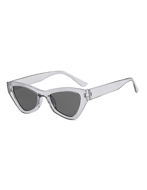 Fashion Transparent Gray Flakes Pc Triangle Cat Eye Sunglasses