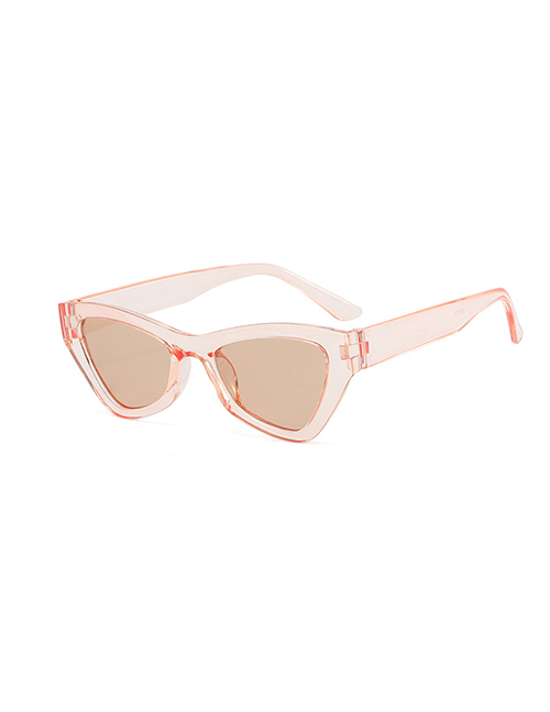 Fashion Champagne Tea Chips Pc Triangle Cat Eye Sunglasses