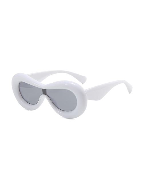Fashion White Pc Inflatable Bread One-piece Sunglasses