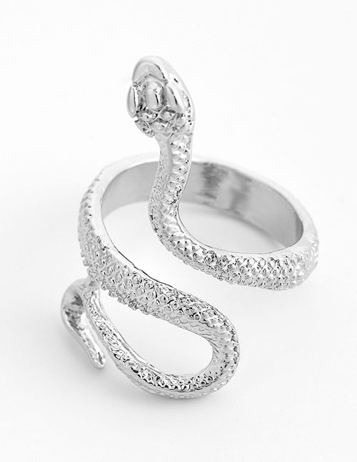Fashion Silver Metal Snake Ring
