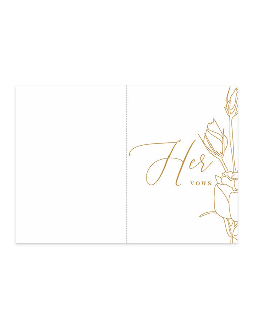 Fashion Rose Style Her (card Only Ribbon Not Included) Foil Stamping Letter Cards