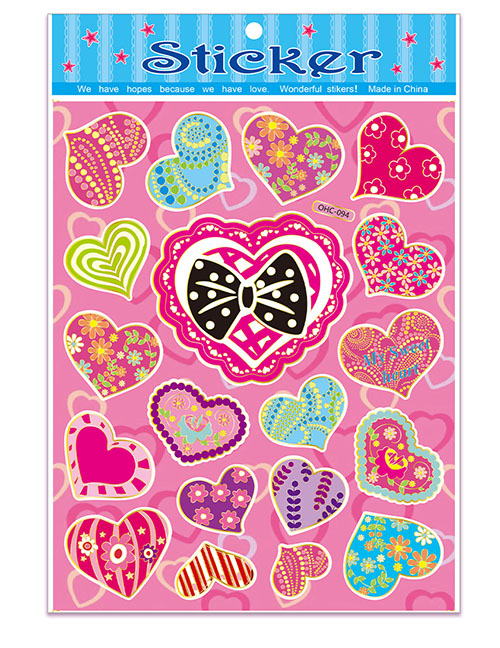 Fashion Love Ohc-094 Love Flowers Bronzing Stickers