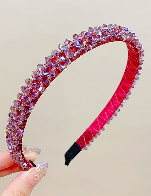 Fashion 6# Fuchsia Geometric Diamond Headband
