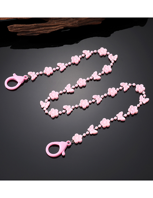 Fashion Pink Butterfly Acrylic Butterfly Glasses Chain