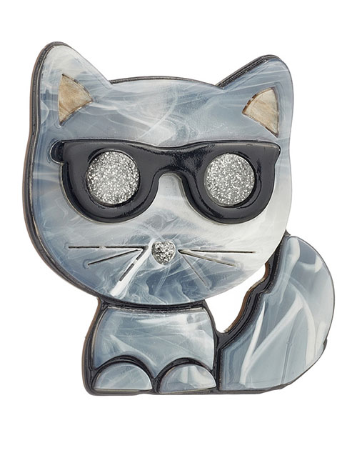 Fashion The Cat Cartoon Acrylic Cat Brooch